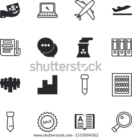 business vector icon set such as: optical, learn, mobility, statistics, protection, badge, application, designer, abacus, pen, dollar, read, mobile, contract, row, currency, growing, circle