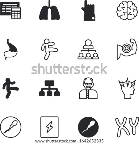 human vector icon set such as: accounting, pointing, internal, biotechnology, cancer, digestion, research, x, beauty, engineering, chest, nature, work, elected, mind, pharmacy, frustration, square