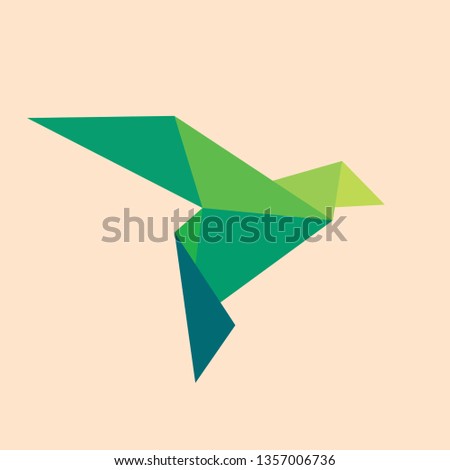 flat origami style design bird