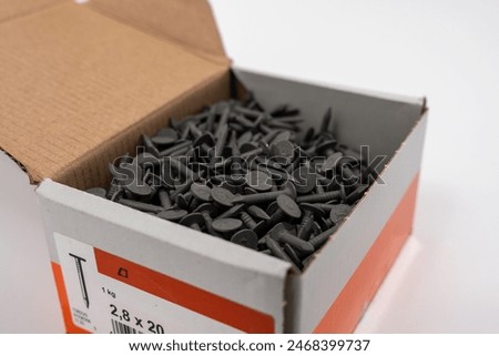 Image, Stock Photo Boxes with nails and screws