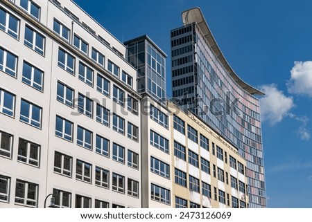 Similar – Image, Stock Photo curved glass facade Berlin