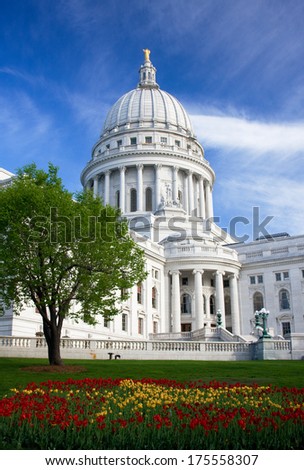 MADISON, WI - MAY 1, 2010 Wisconsin State Capitol in Madison, Wisconsin