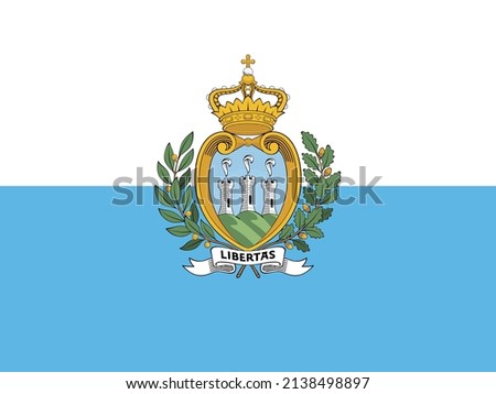 The official Flag of San Marino as vector.