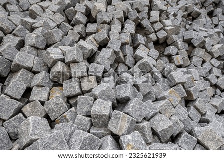 Similar – Image, Stock Photo Loose concrete paving stones in heaps
