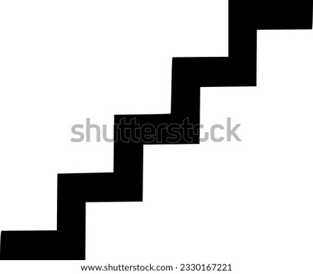aiga staircase symbol on white background.