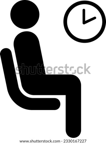 Waiting icon, aiga Waiting room sign