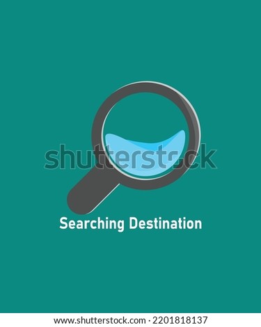 magnifying glass with wavy water