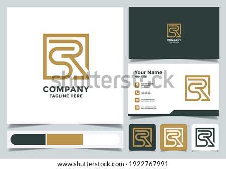 logo design of initial letter RS with business card. Initial RS. R logo. S logo. a unique, exclusive, elegant, professional, clean, simple, modern logo. Stock fotó © 