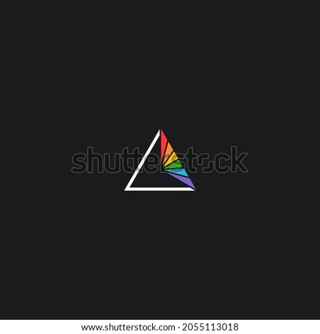 prism and rainbow vector illustration