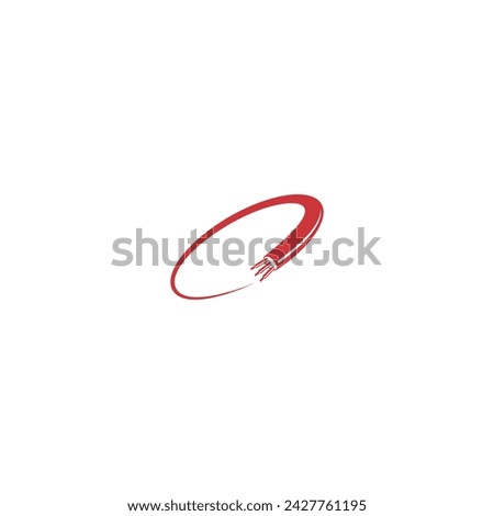 letter O cable vector illustration