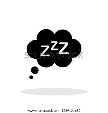 Sleep  Rest icon in flat style. Sleep symbol for your web site design, logo, app, UI Vector EPS 10.