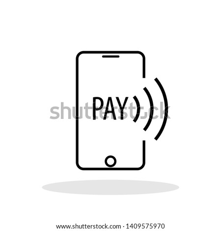 Payment icon in trendy flat style. Mobile payment / Contactless symbol for your web site design, logo, app, UI Vector EPS 10. 