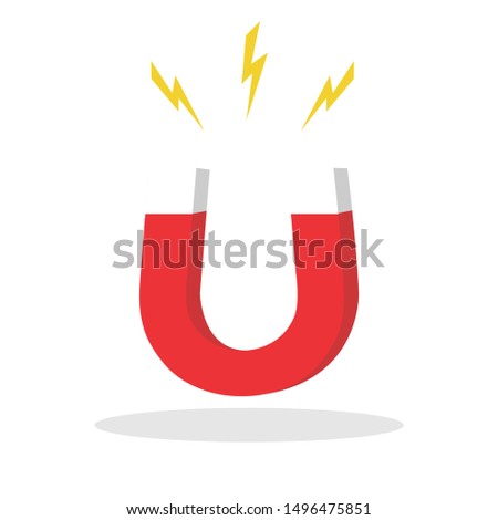 Magnet horseshoe icon in trendy flat style. Inbound marketing symbol for your web site design, logo, app, UI Vector EPS 10. 