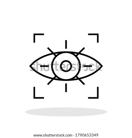 Vision icon in trendy flat style. Eye symbol for your web site design, logo, app, UI Vector EPS 10.	