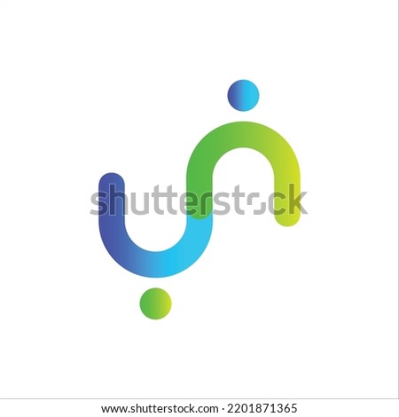 tow human coming together concept meeting logo symbol icon design