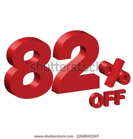 eighty two 82 percent off 3d vector illustration 