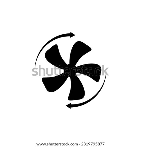 5 air cooler fan blade spinning icon vector illustration eps