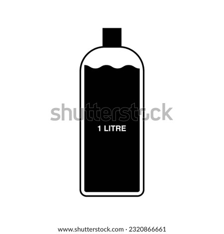 1 litre water bottle icon vector illustration eps