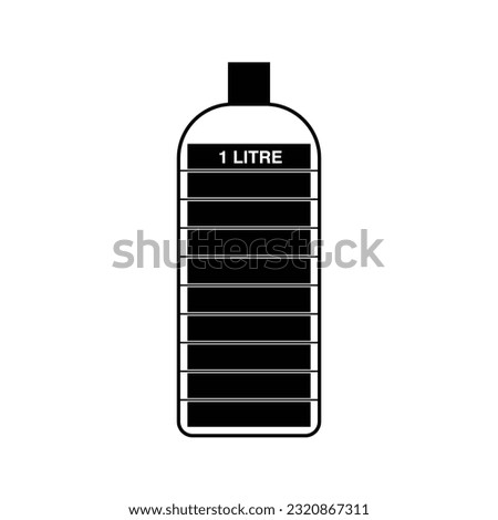 1 litre water bottle icon vector illustration eps