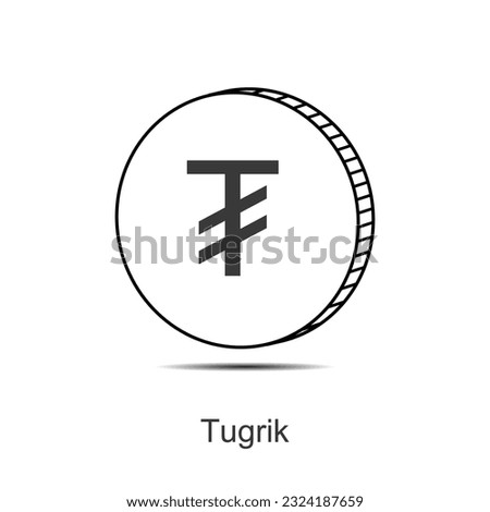 Tugrik coin icon vector illustration eps 