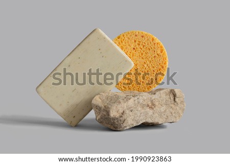 Similar – Image, Stock Photo Handmade vegan soap bar, eco-friendly hygiene and beauty product