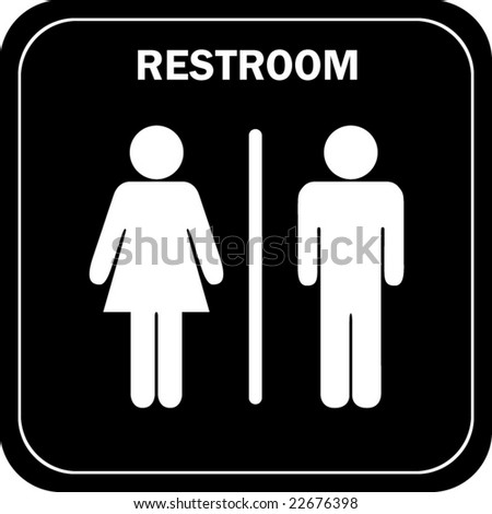 Unisex Restroom Sign Stock Vector Illustration 22676398 : Shutterstock