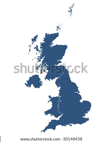 UK map with white background