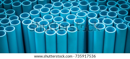 Similar – Image, Stock Photo A blue water pipe on a construction site