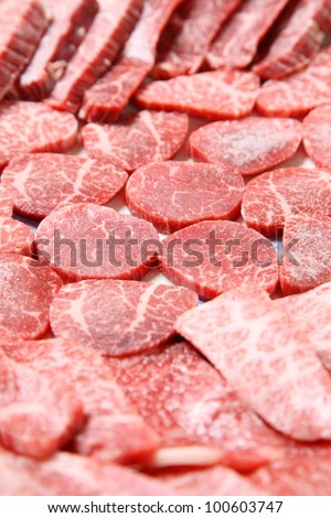 sliced beef for Korean barbecue