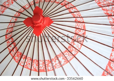 Japanese traditional umbrella,made with paper.