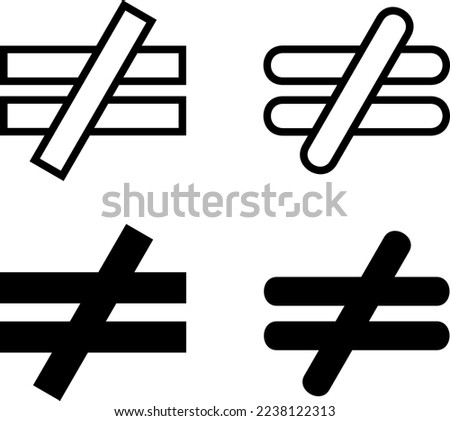 Not the same as is one of the mathematical symbols that show something or two conditions that are unequal or unequal