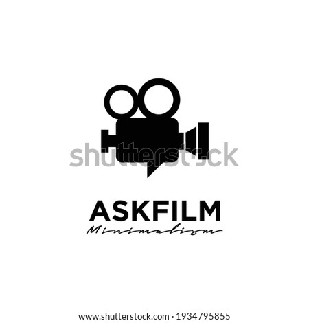 talk chat camera film logo icon design