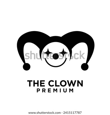 clown head face logo icon design illustration