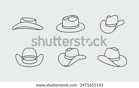 black Cowboy hat logo icon design vector illustration template