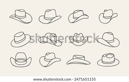 black Cowboy hat logo icon design vector illustration template