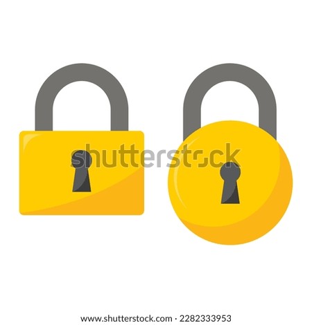 rectangular and round yellow locks