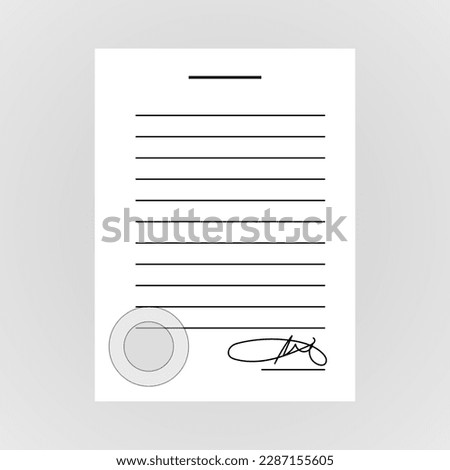 a document with a stamp and signature