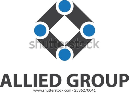 Allied group square logo design