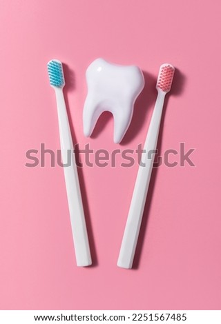 Similar – Image, Stock Photo two plastic toothbrushes