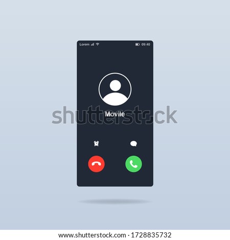 Incoming call screen for smartphone adaptable to devices
