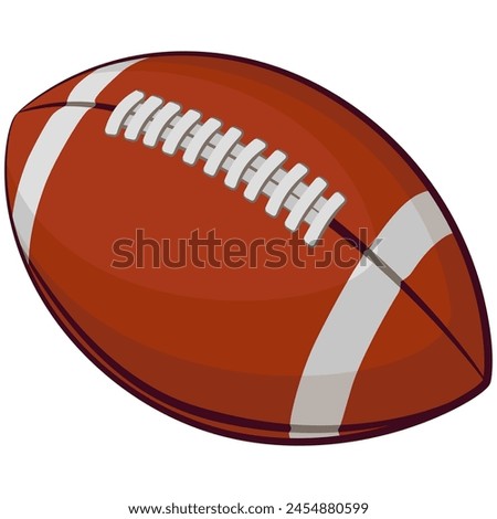 american football cartoon vector isolated clip art illustration, vector work of hand drawn