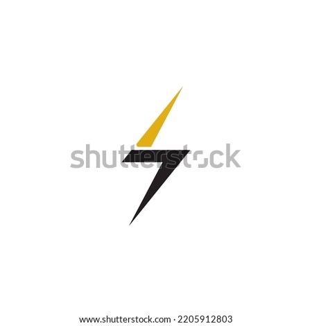 Lightning and Number 7 logo or icon design