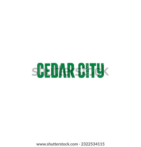 Cedar City logo or wordmark design
