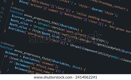 Similar – Image, Stock Photo Source Code HTML Javascript