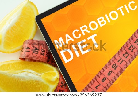 macrobiotic diet on tablet.