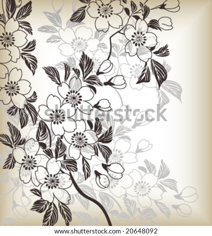 Japanese Floral Background Stock Vector 20648092 Shutterstock Japanese Floral Background Stock Vector 20648092 Shutterstock