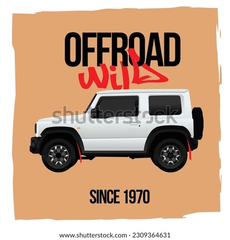 suzuki jimny japanese SUV 4wd 4x4 white offroad wild grunge detailed layered file gradient 