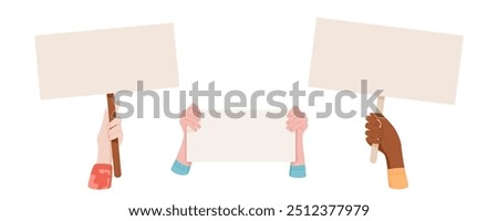 Similar – Image, Stock Photo Woman holding sign on which poverty is written