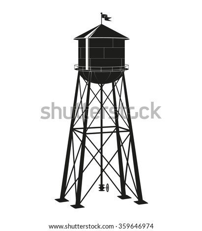 the contour of the old water tower in the United States