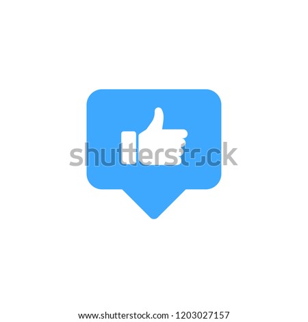 Thumbs up facebook and heart shape. Like icon. Social media. Vector illustration.

